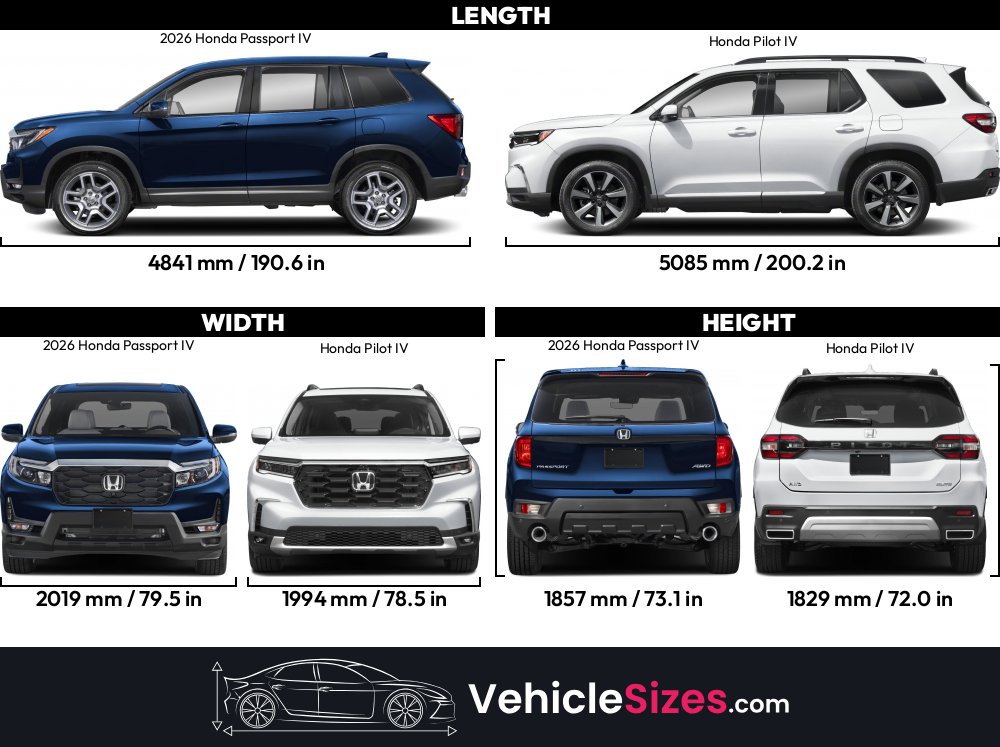 Honda Passport Size Comparison