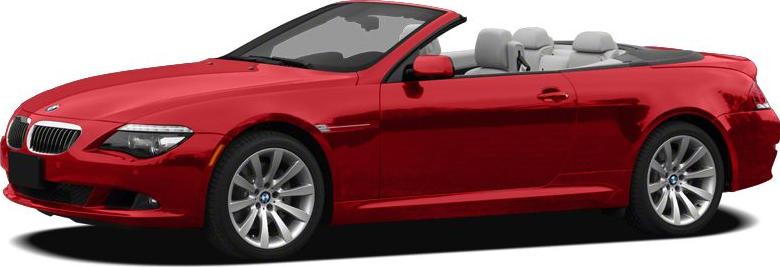 Red two-door convertible with open roof and alloy wheels