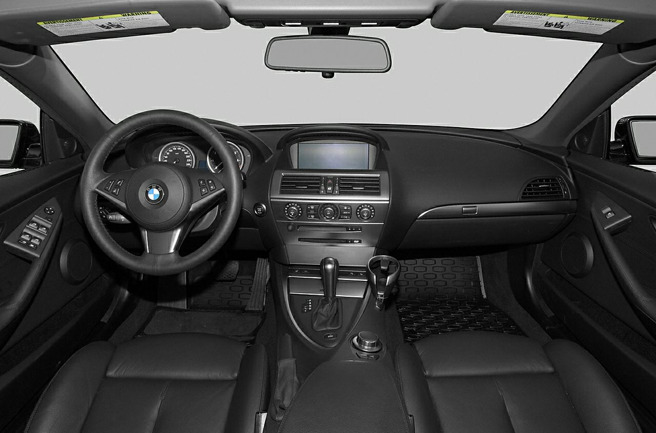 BMW 6 Series Convertible E64 interior with dashboard and steering wheel