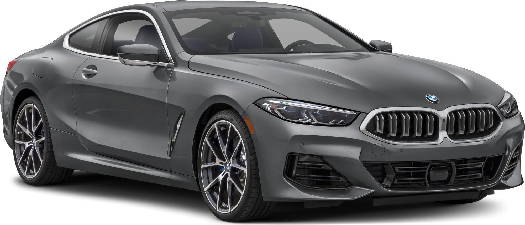 Sleek front side view with sharp headlights and kidney grille