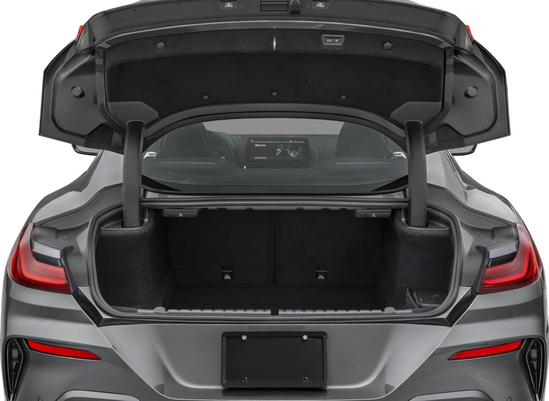 Open trunk view with spacious cargo area and rear LED lights
