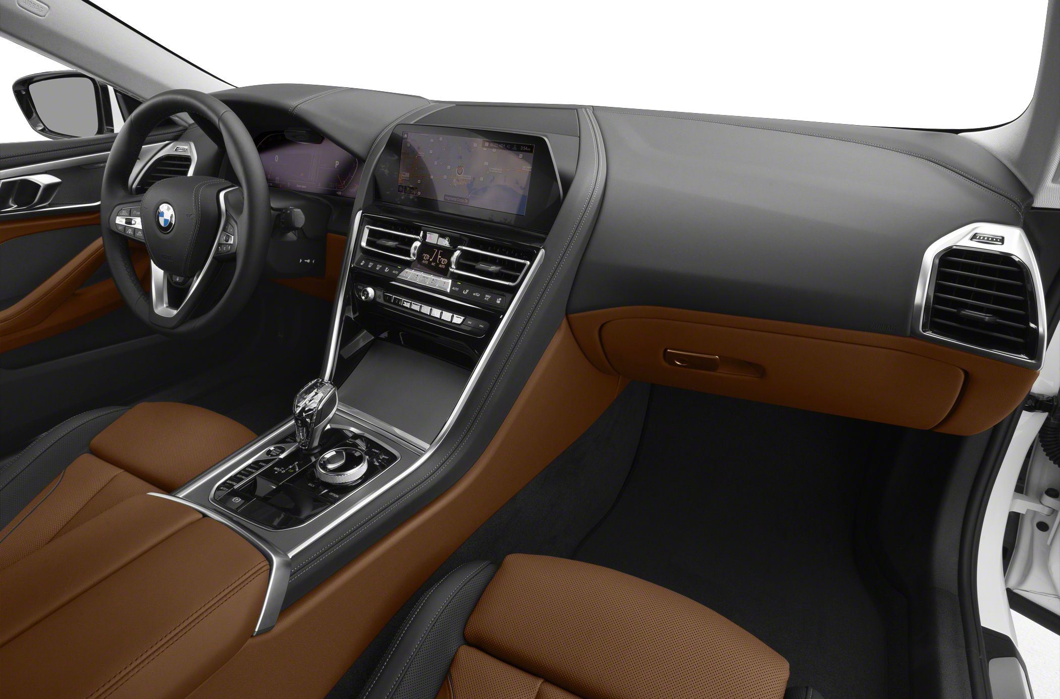Luxury interior with digital display and crystal gear selector