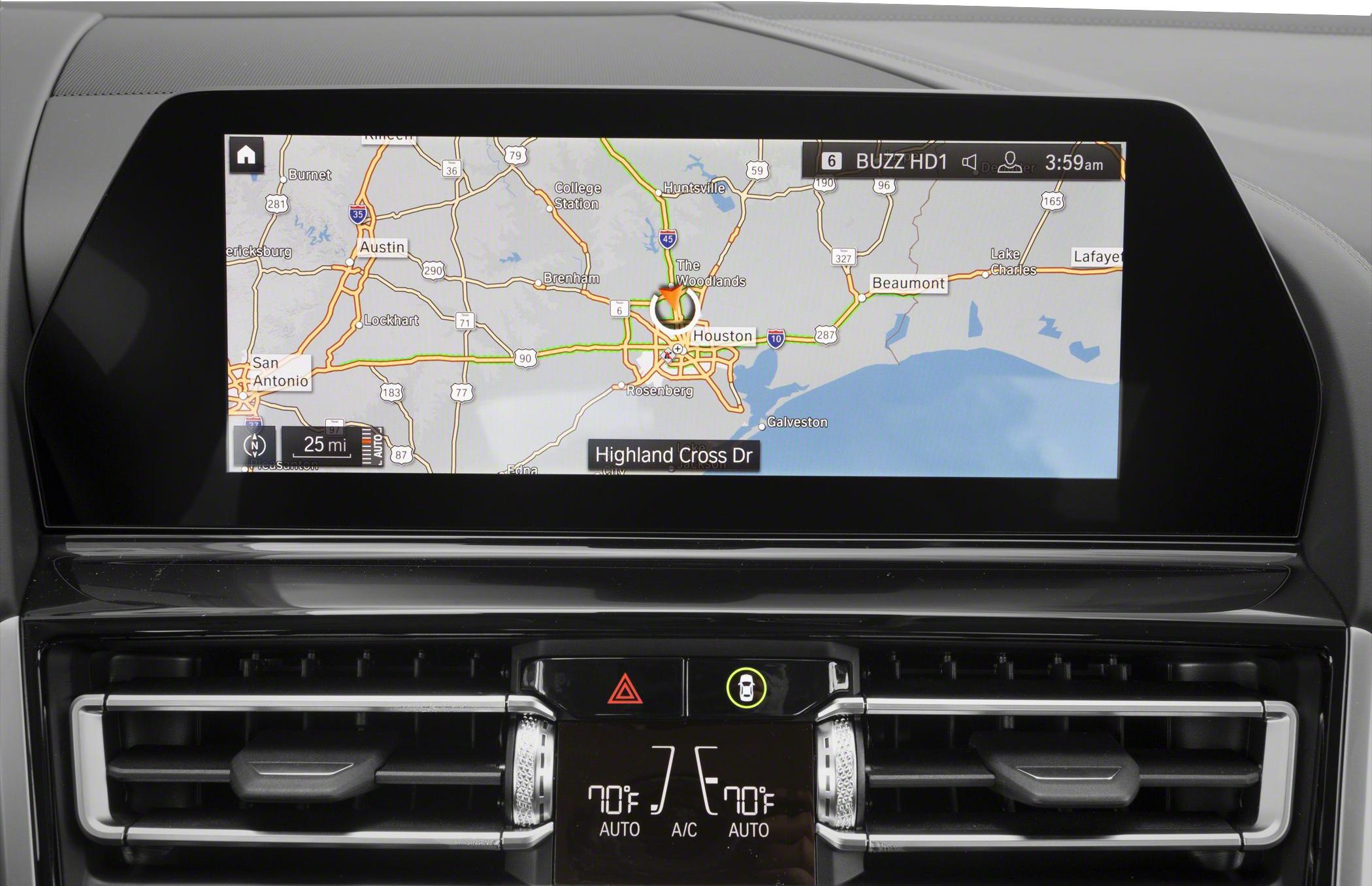 Navigation system and digital climate control display