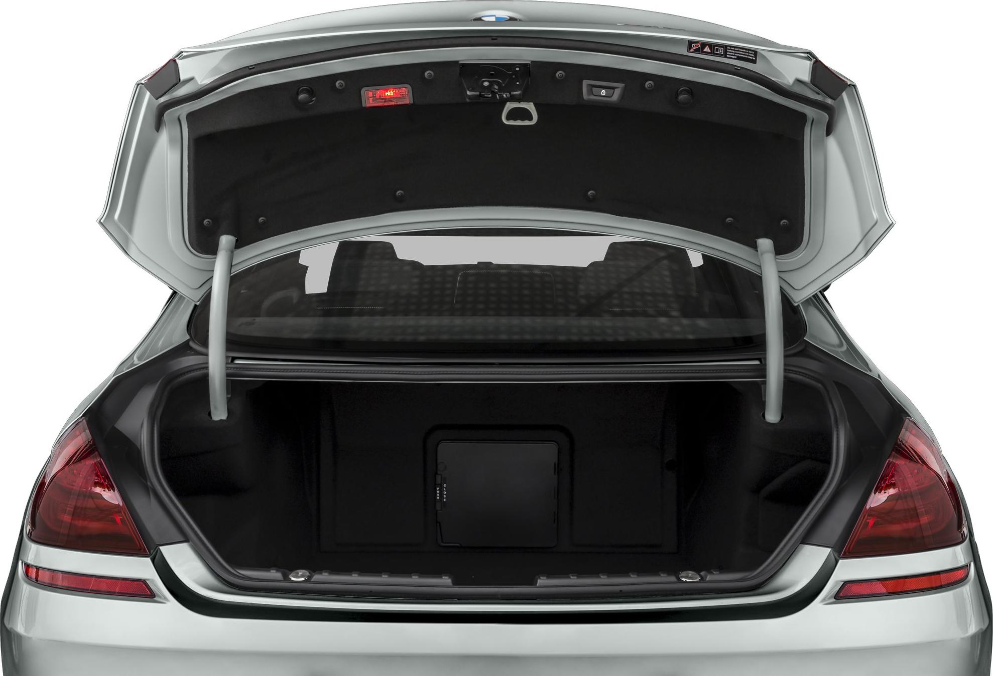 Open trunk view with spacious cargo area and rear light design