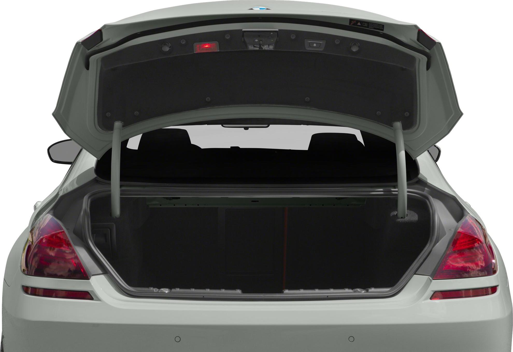 Open trunk hatchback view with visible storage space and rear lights
