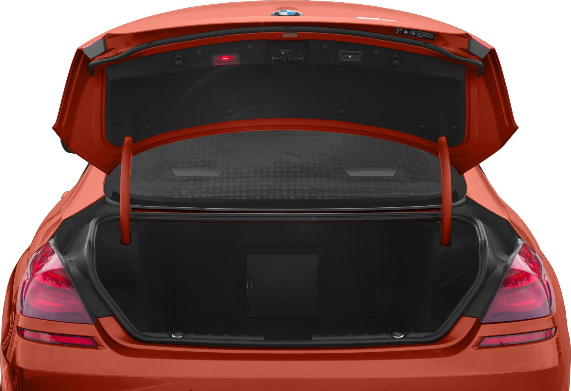 Open trunk interior with spacious cargo area and rear storage compartment