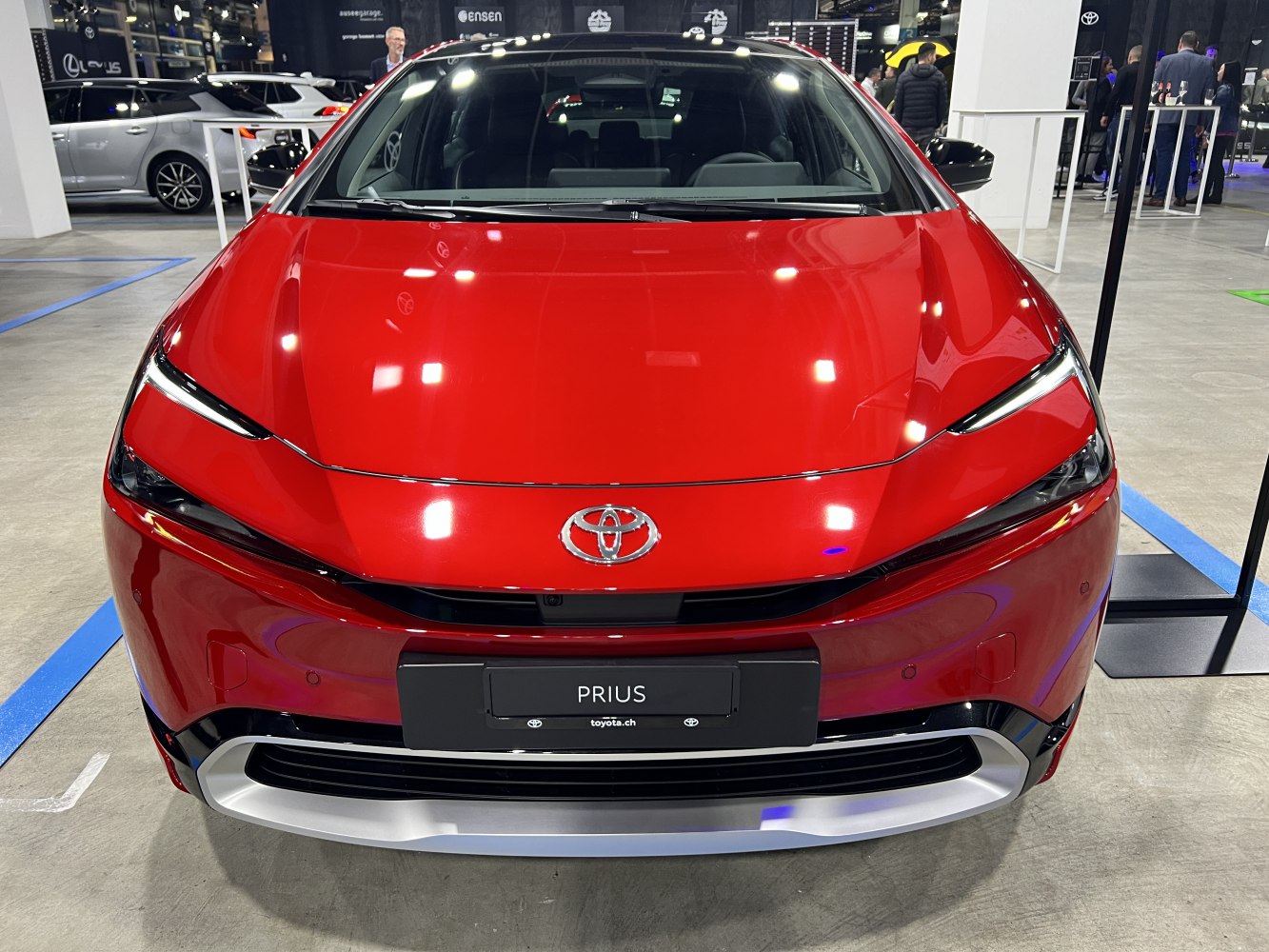 Front view with sleek LED headlights and aerodynamic hood