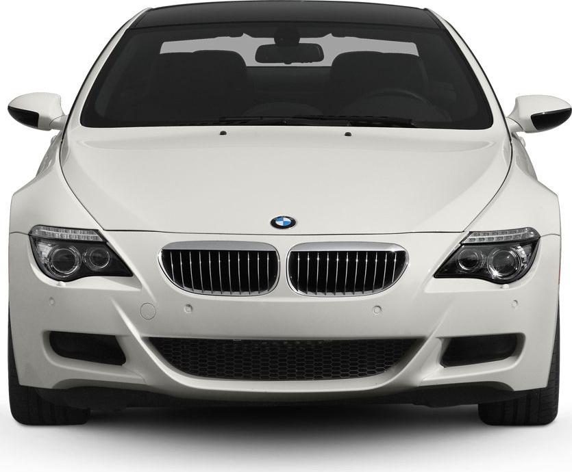 Front view with kidney grille and dual projector headlights