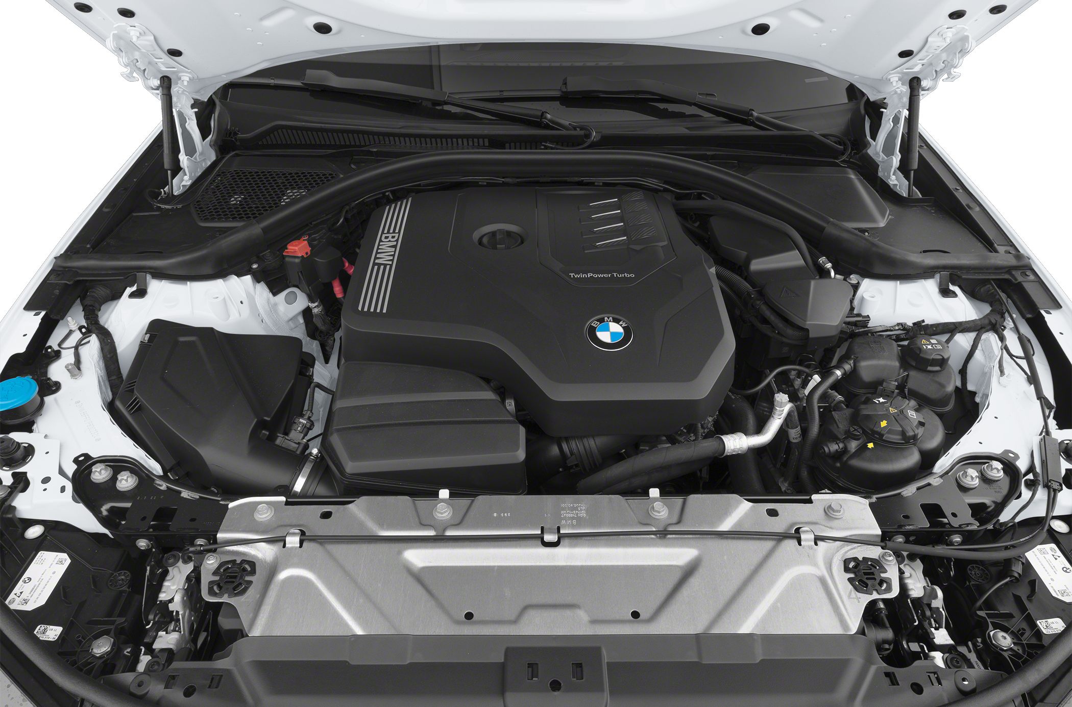 Engine bay with BMW TwinPower Turbo engine cover