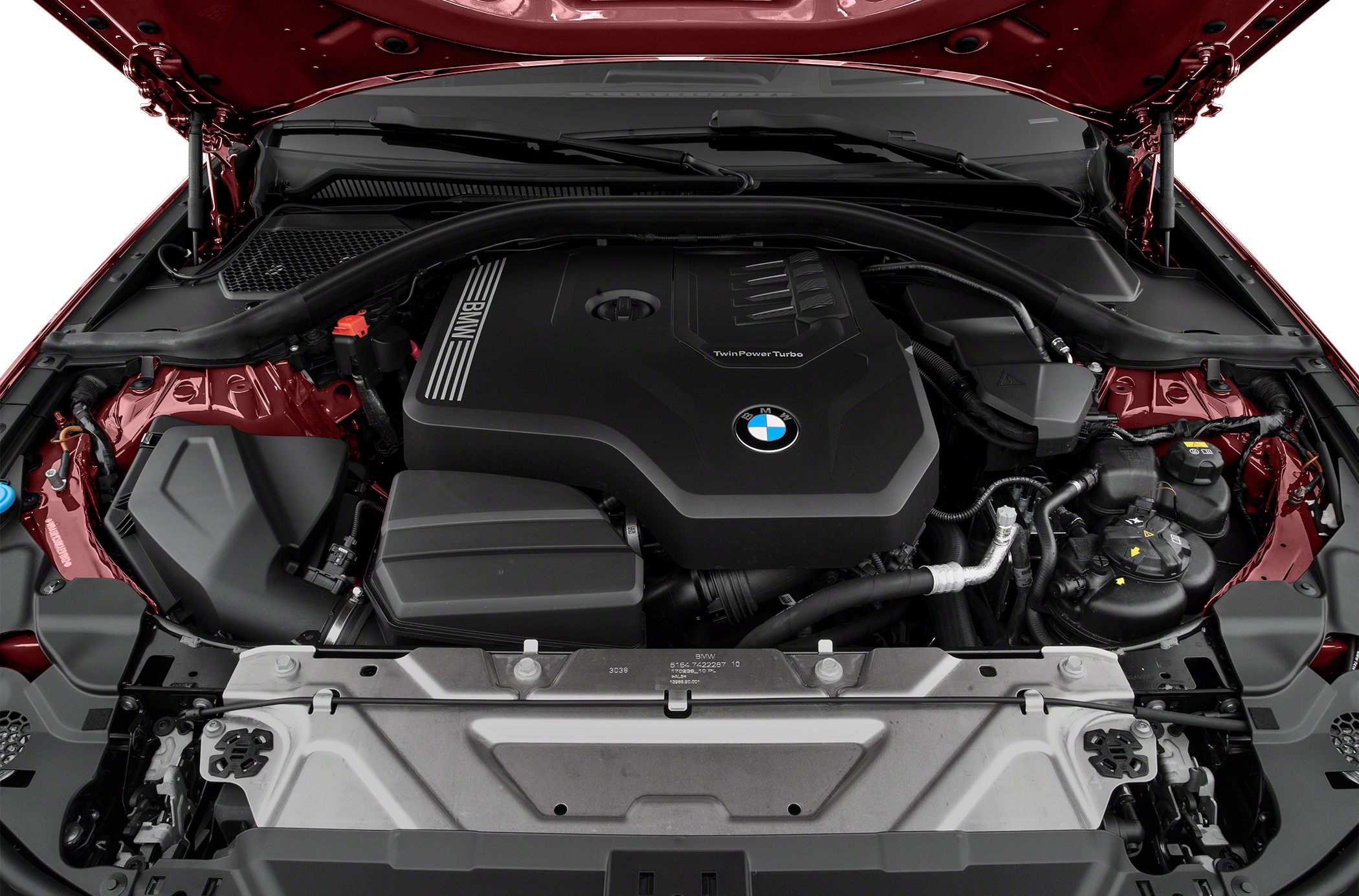 BMW TwinPower Turbo engine bay with visible components and structural elements