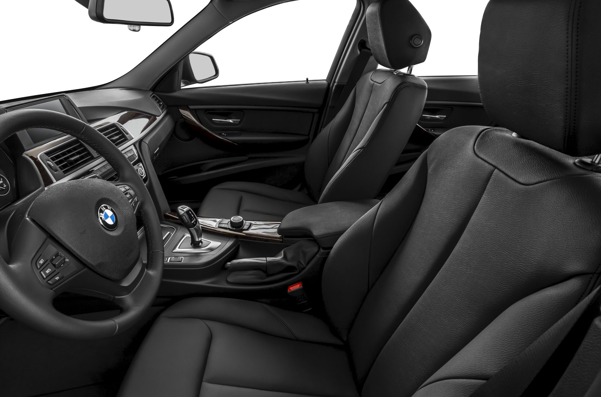 Luxury interior with leather seats and modern controls