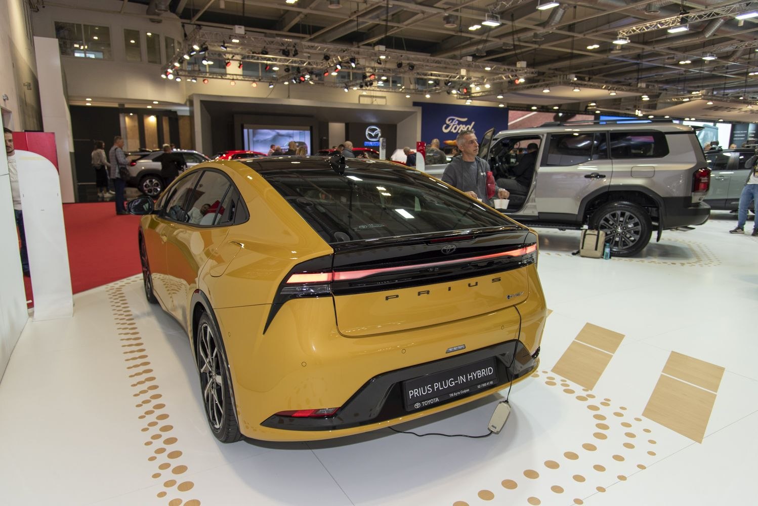 Rear view of sleek 2023 plug-in hybrid with LED taillights