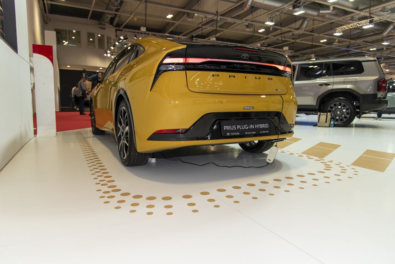 Rear view with distinctive taillights and plug-in hybrid badge