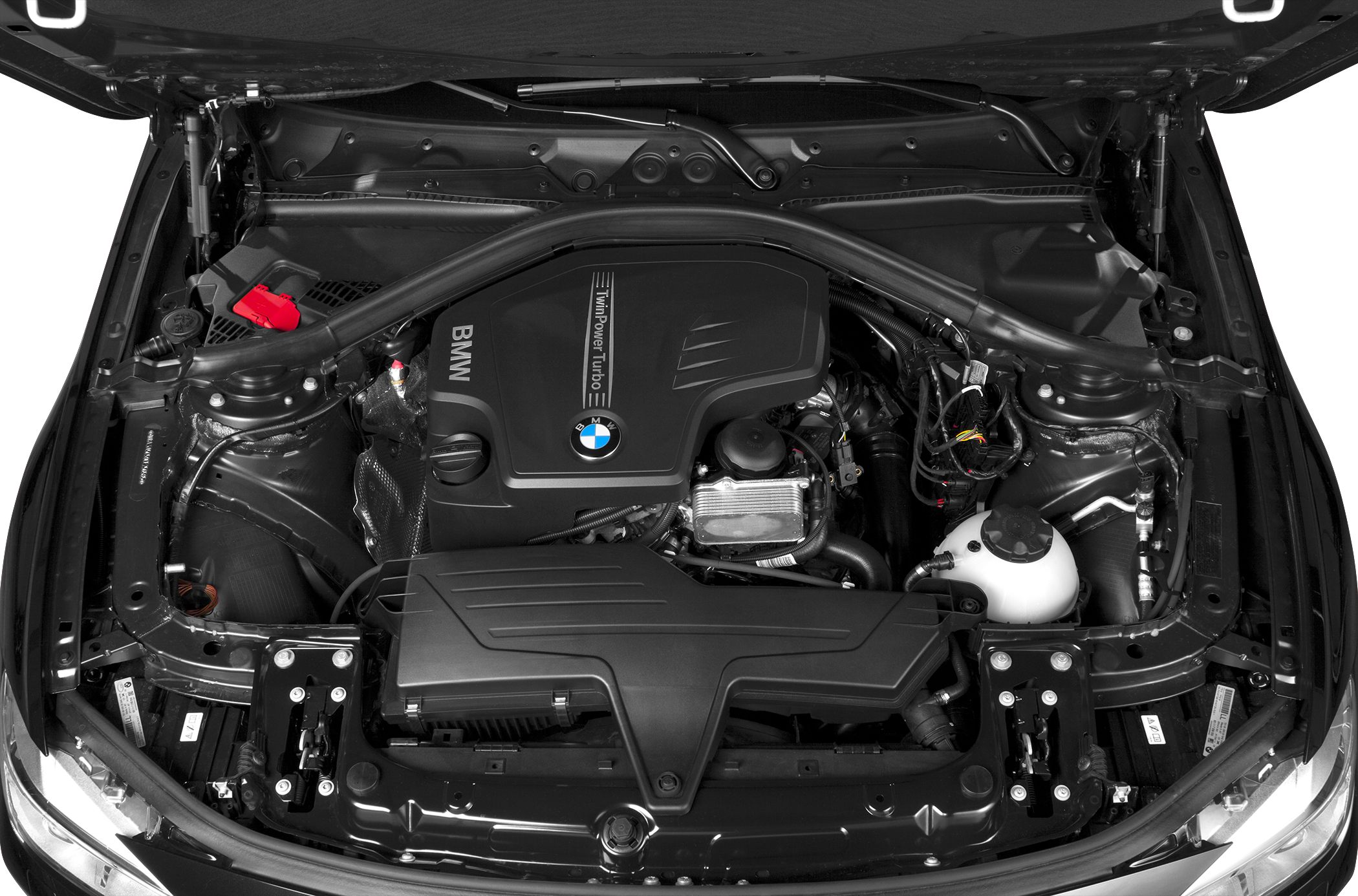 TwinPower Turbo engine bay with BMW branded engine cover