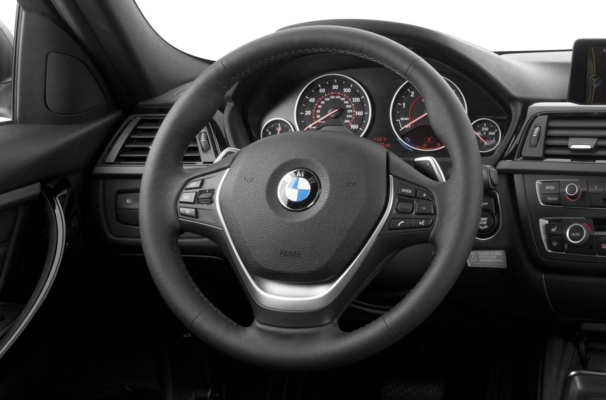 Steering wheel and instrument cluster with dashboard controls