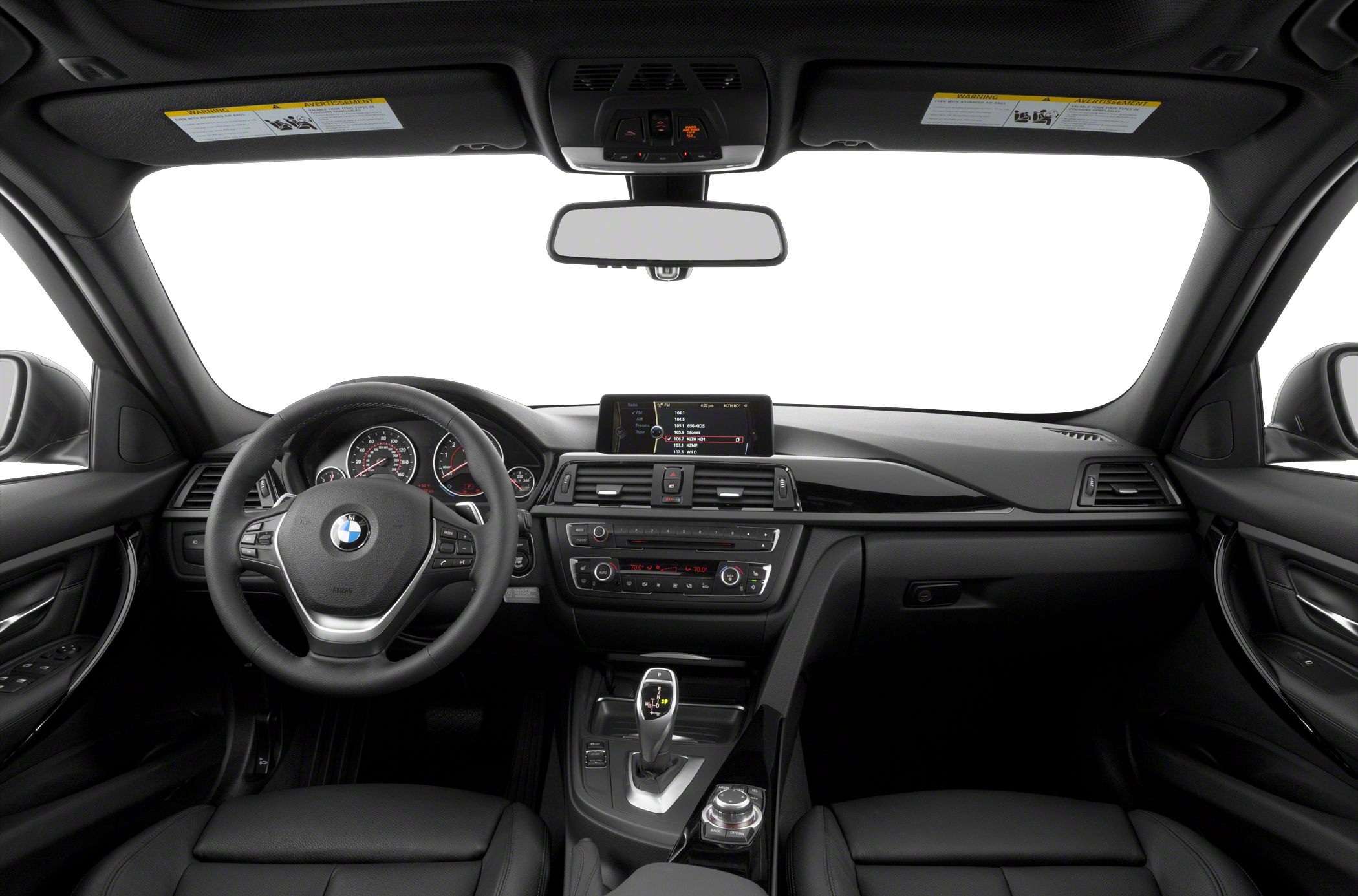 Steering wheel, dashboard, center console, and digital display interior features