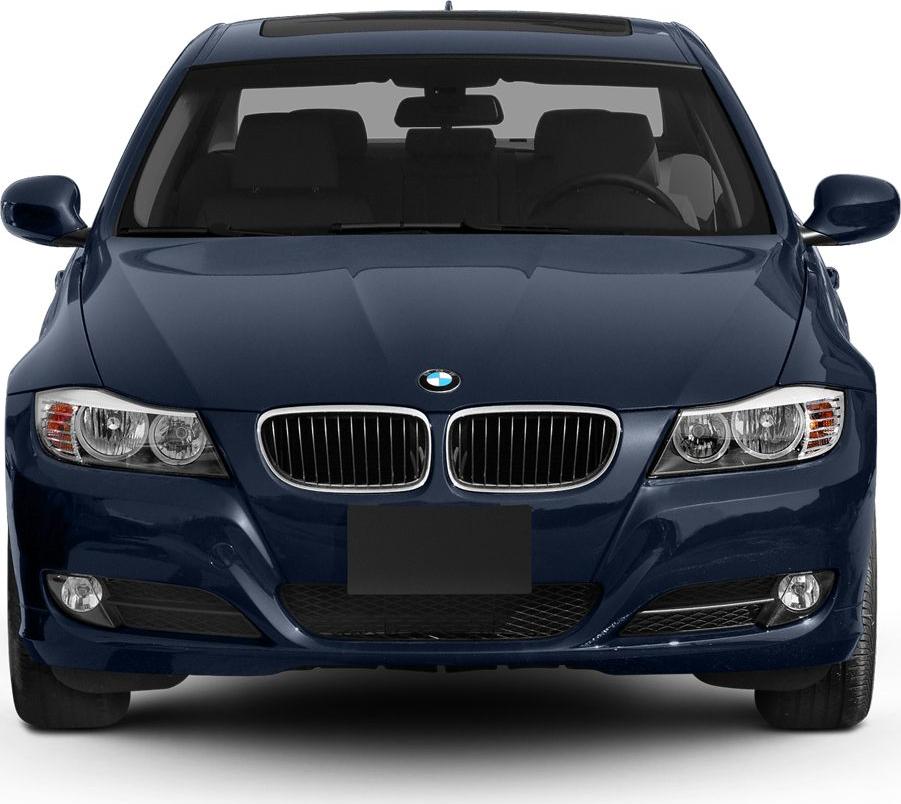 Front view with kidney grille and dual headlights