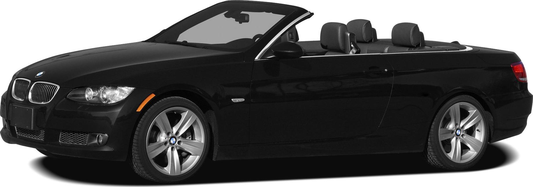 Black convertible coupe with soft-top and sporty alloy wheels