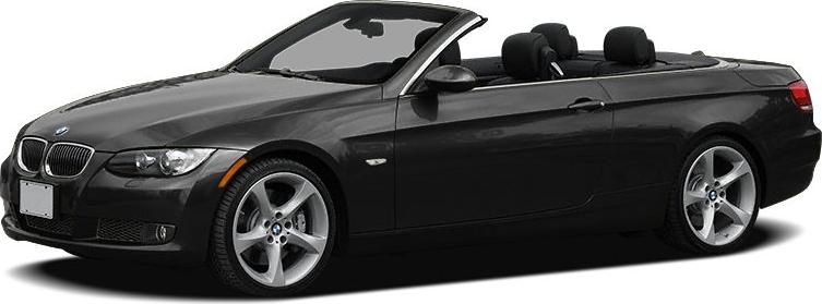 Black convertible with open roof and sporty alloy wheels