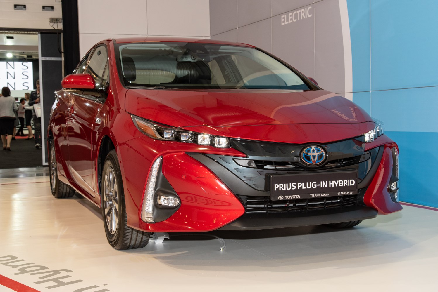 Front view with LED headlights and aerodynamic design