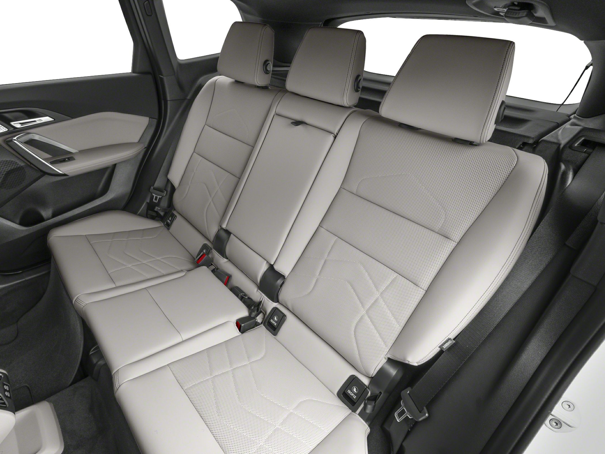 Beige leather rear seats with ISOFIX mounts