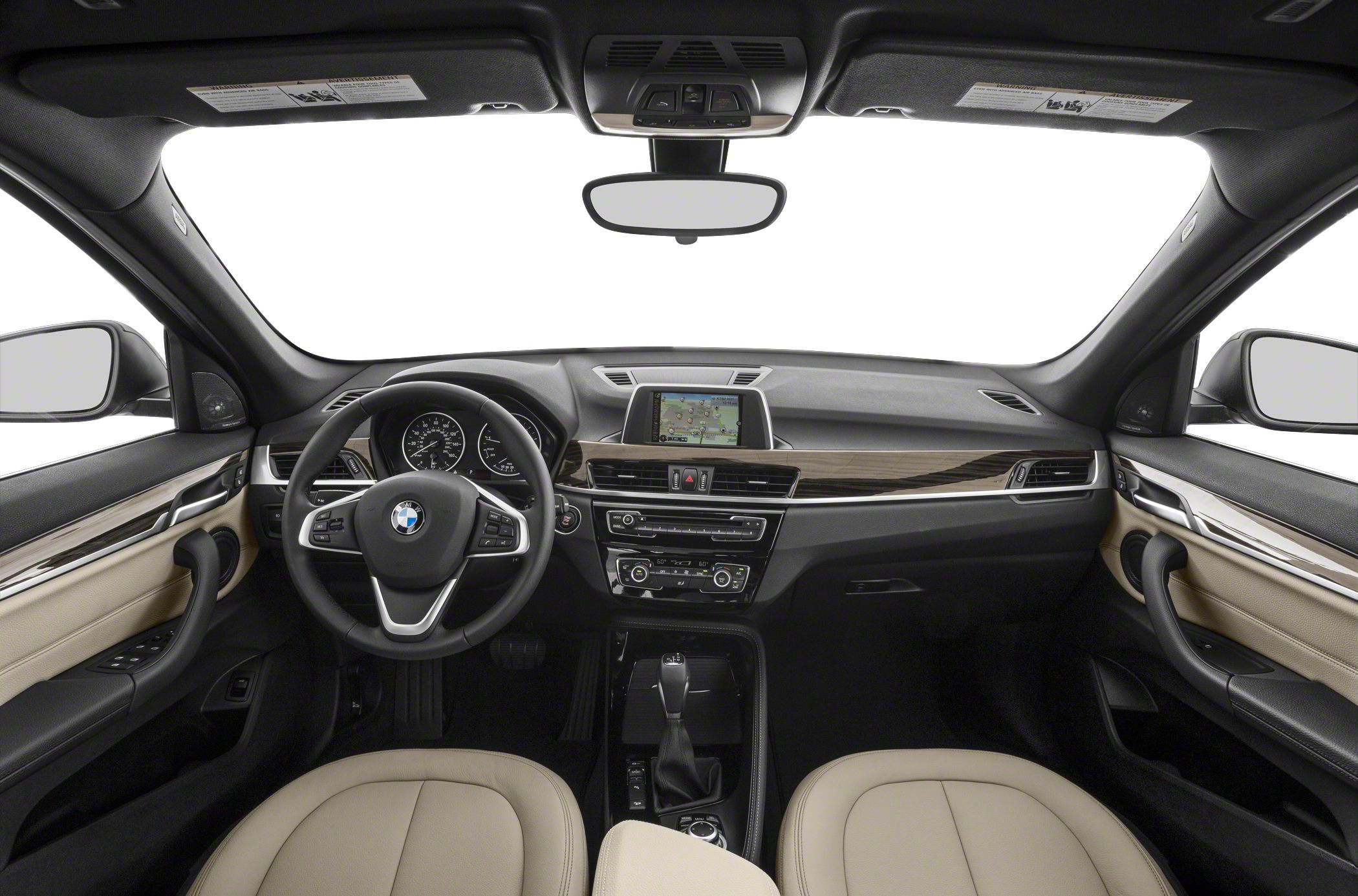 Modern dashboard with digital gauges and central navigation screen