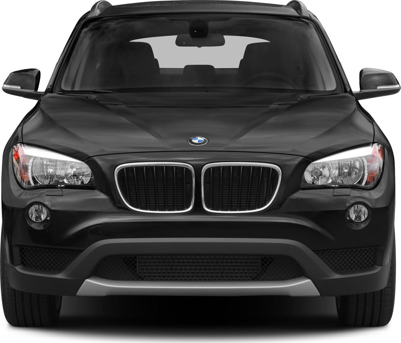 Front view with kidney grille and dual round headlights