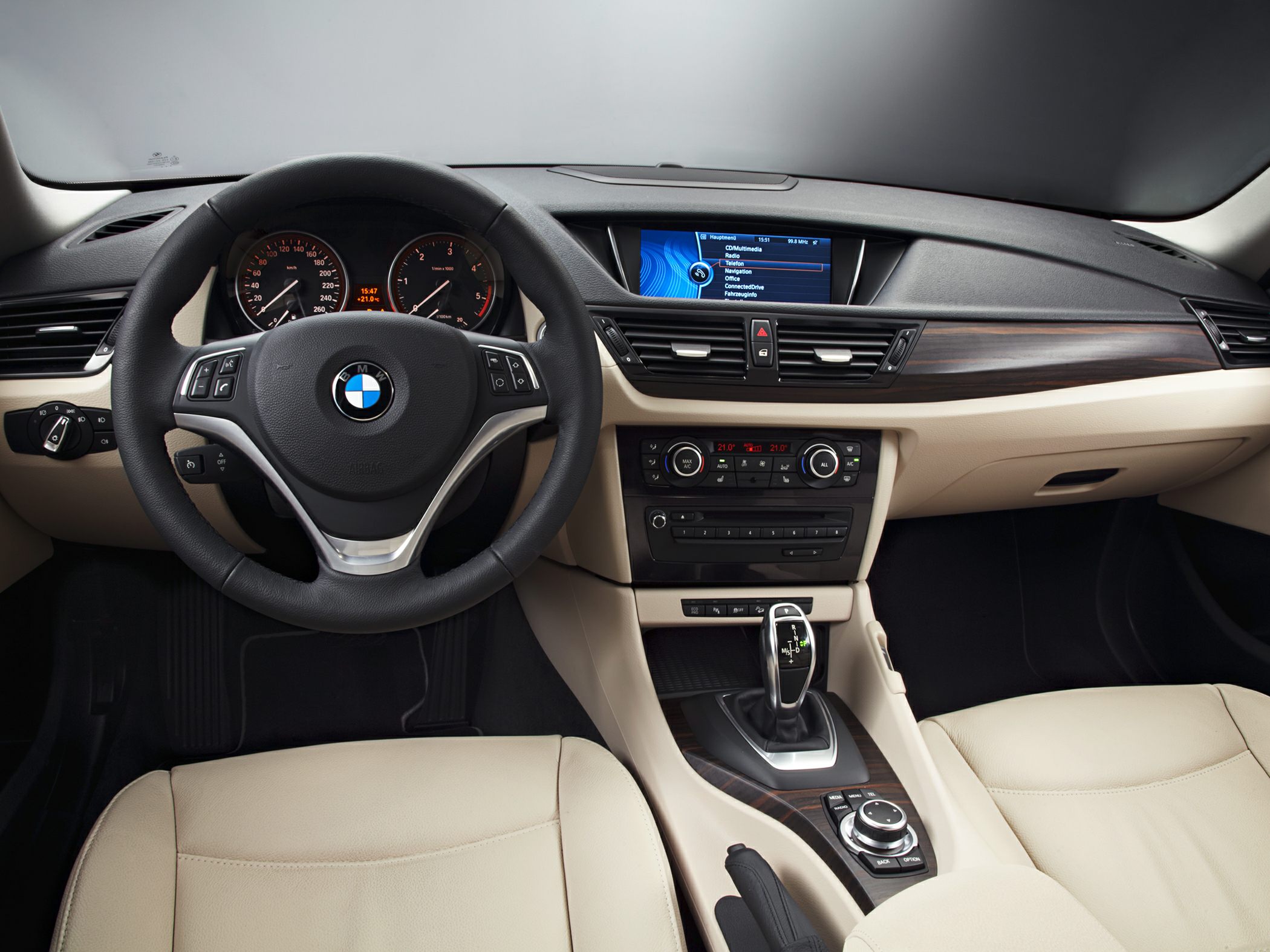 Modern dashboard with digital display and multifunction steering wheel