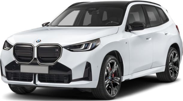 Front view of SUV with bold grille and sharp LED headlights