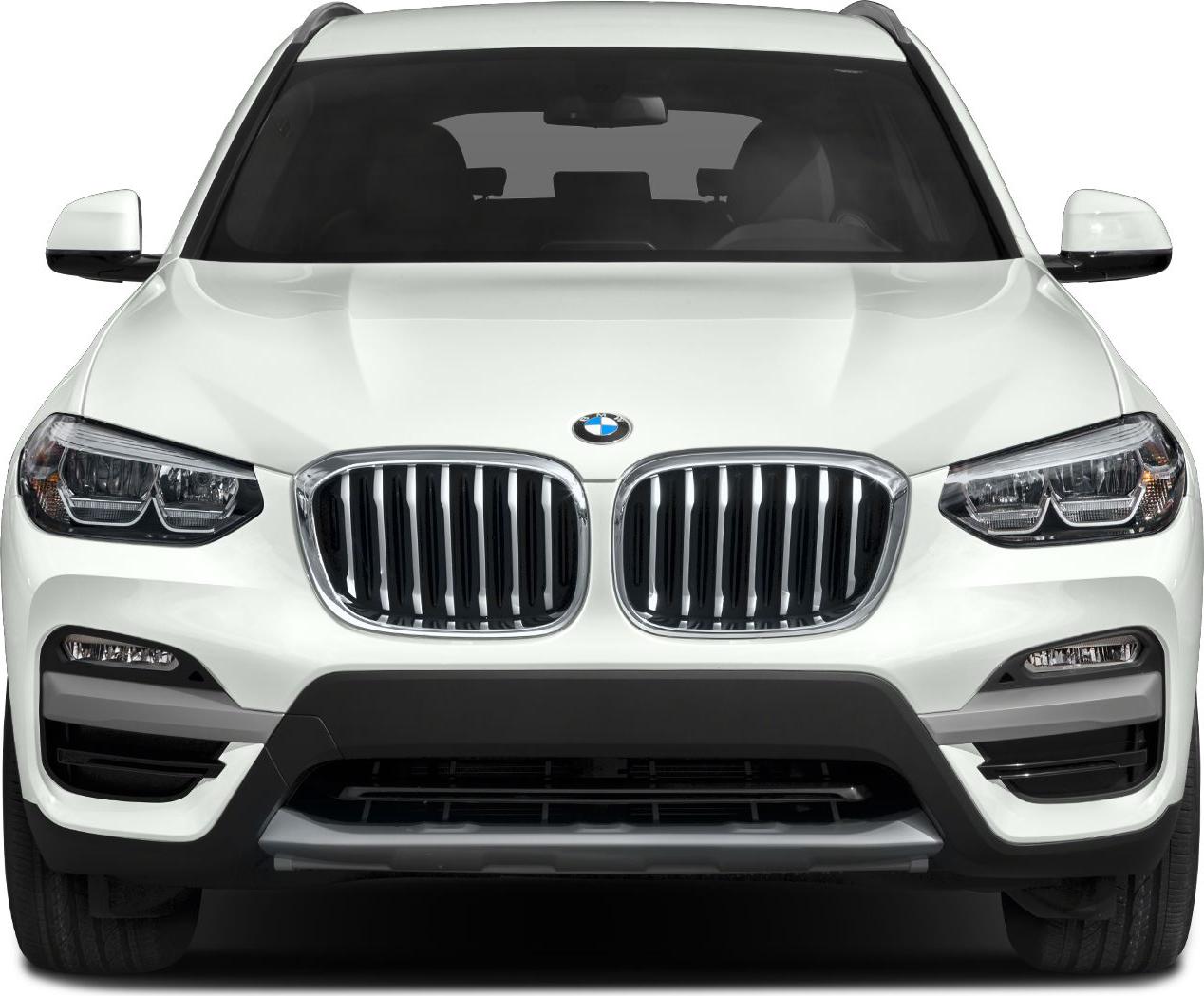 Front view with kidney grille and LED headlights