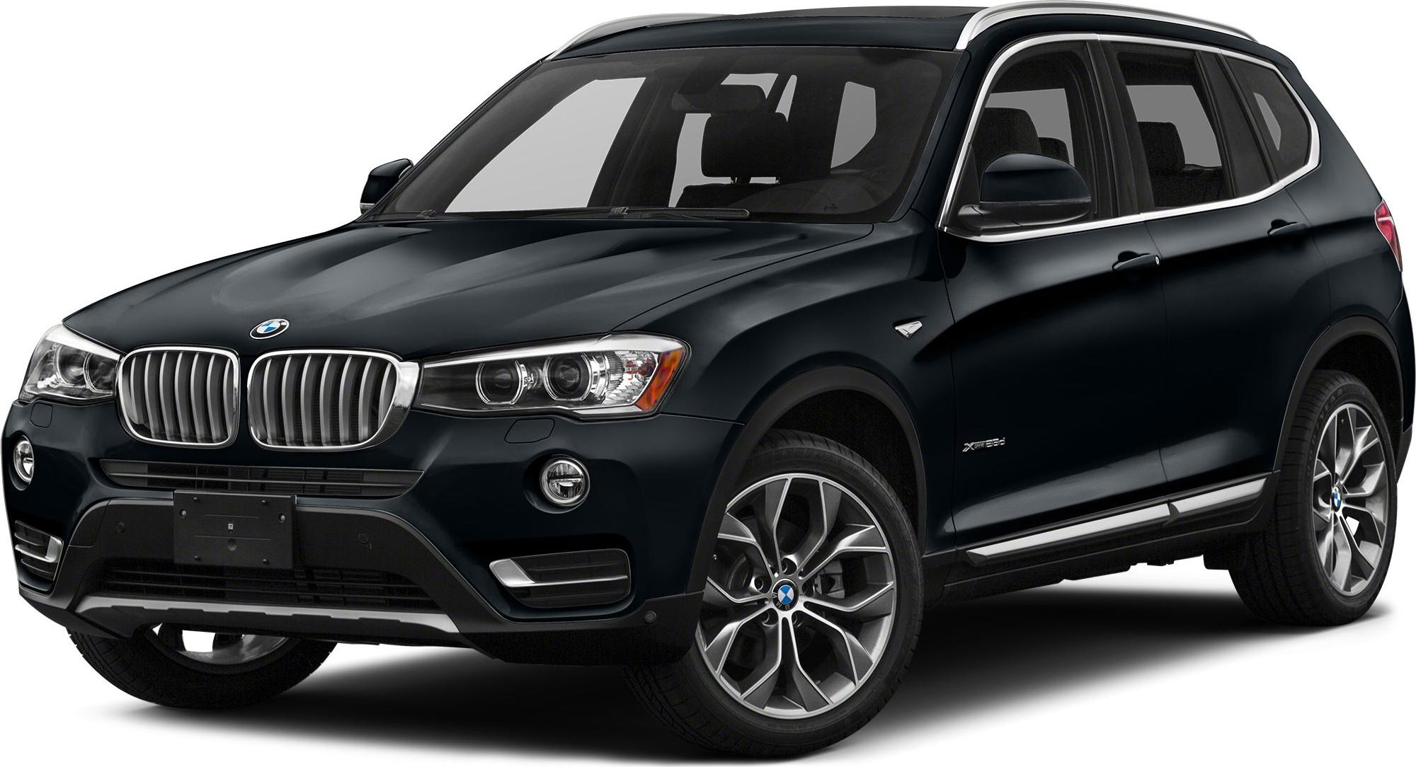 Front and side view of a black SUV with distinctive grille and alloy wheels