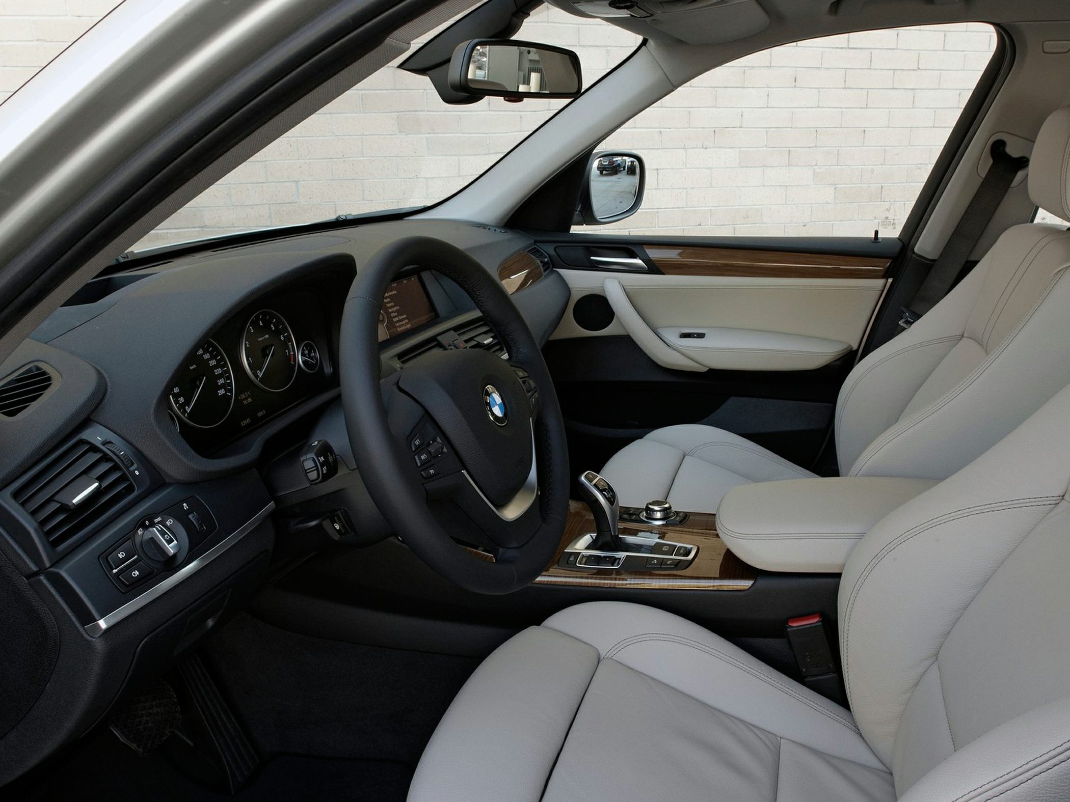 Luxury interior with leather seats and modern dashboard