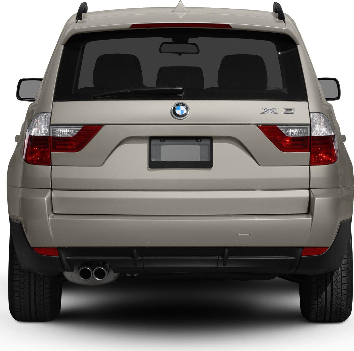Rear view with signature tail lights and dual exhaust pipes