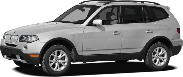 Side profile of a mid-2000s SUV with alloy wheels and roof rails