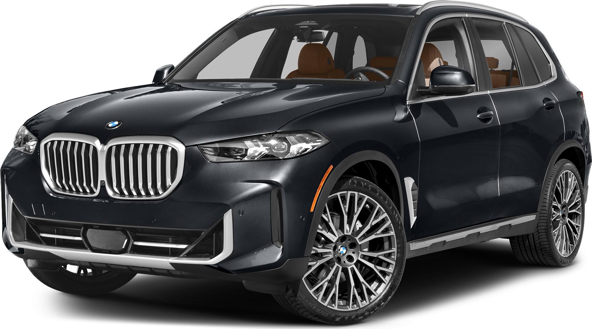 Front kidney grille and multi-spoke alloy wheels of a luxury SUV