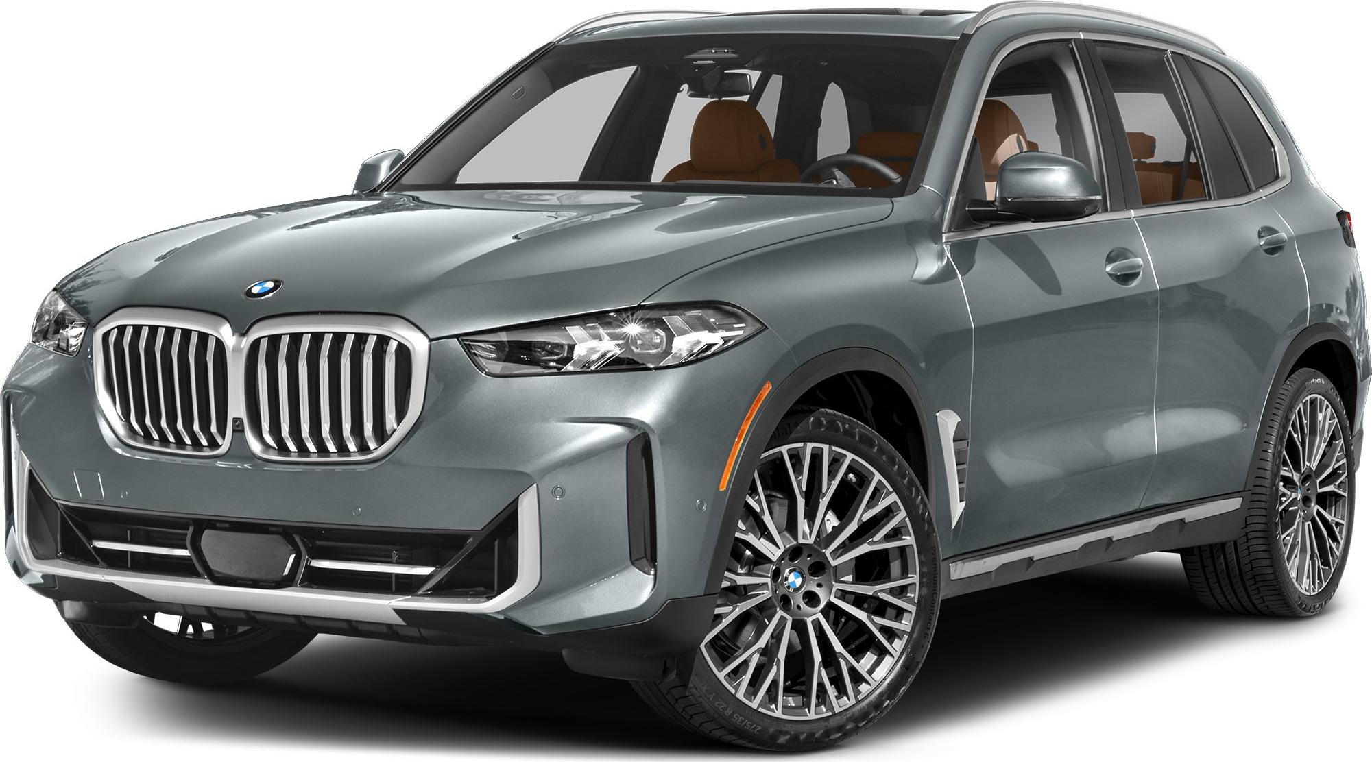 Bold kidney grille and sleek LED headlights with multi-spoke wheels
