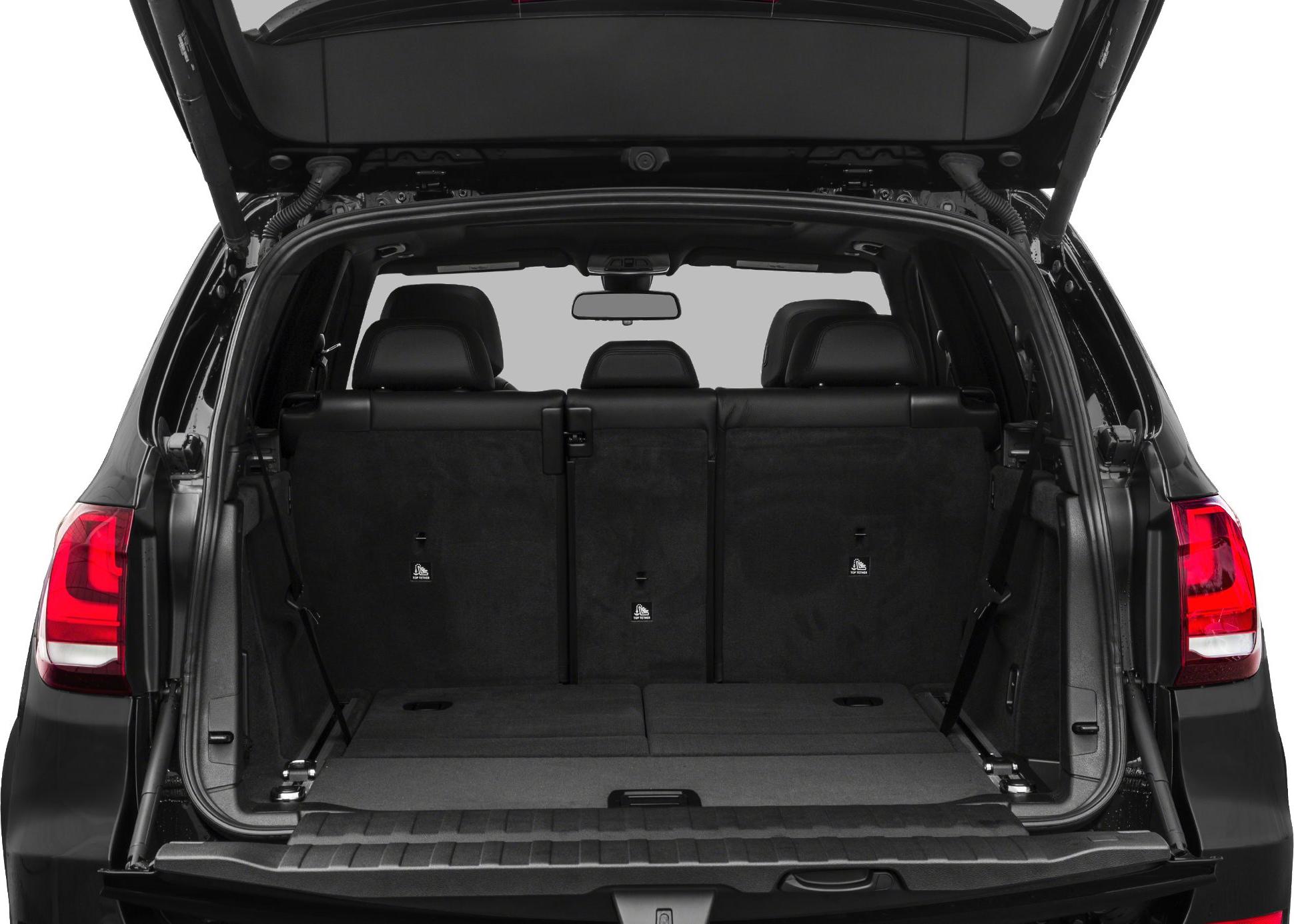 Spacious rear cargo area with foldable rear seats and visible headrests