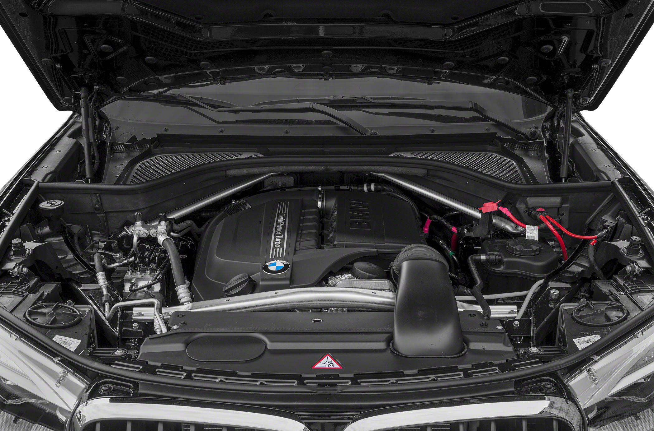 TwinPower Turbo engine compartment with detailed mechanical components.