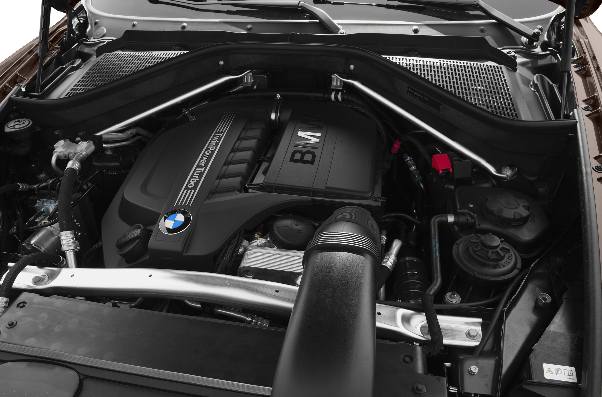 TwinPower Turbo engine with BMW branding and engine bay components