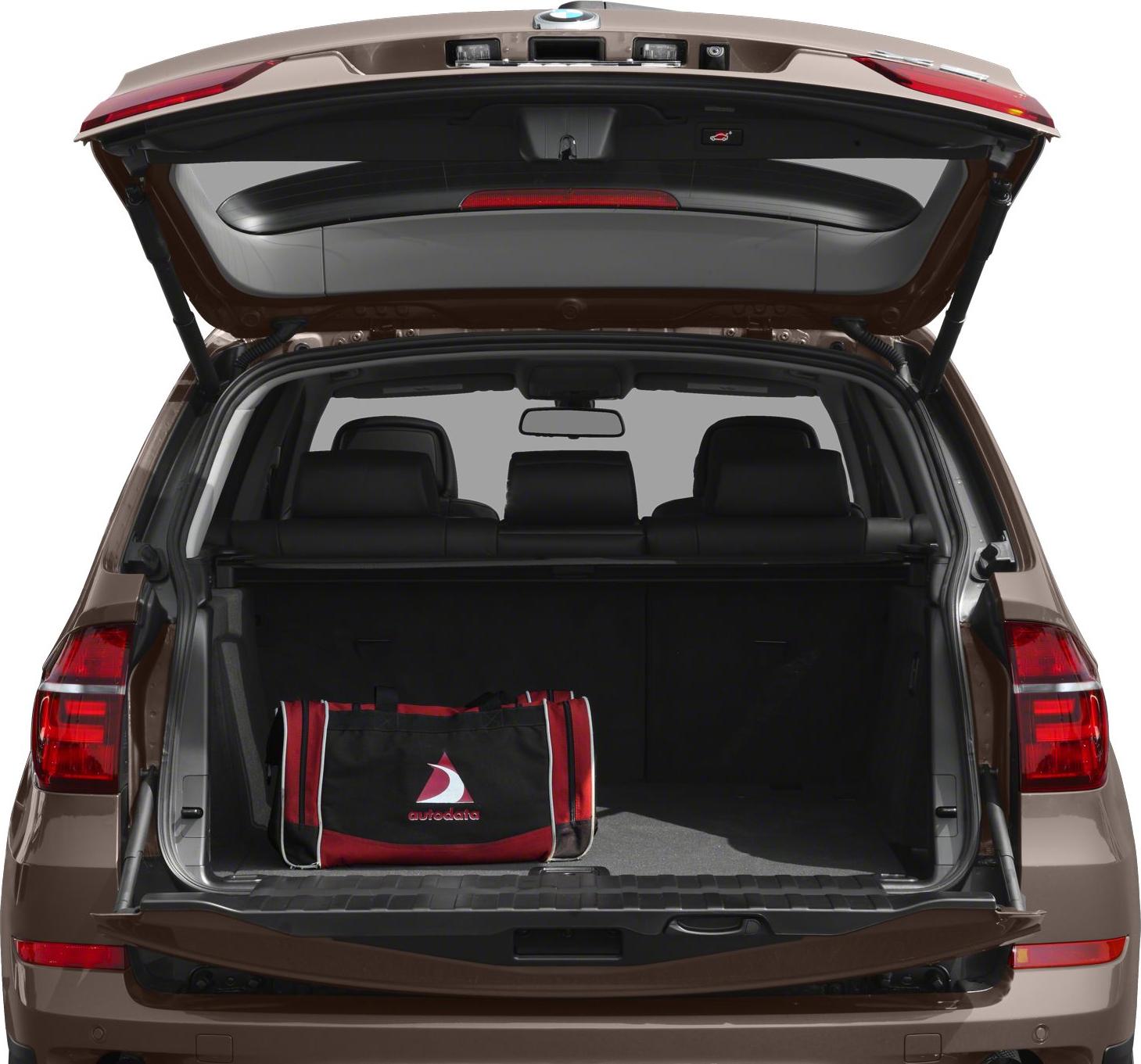 Open trunk with spacious cargo area and rear seats