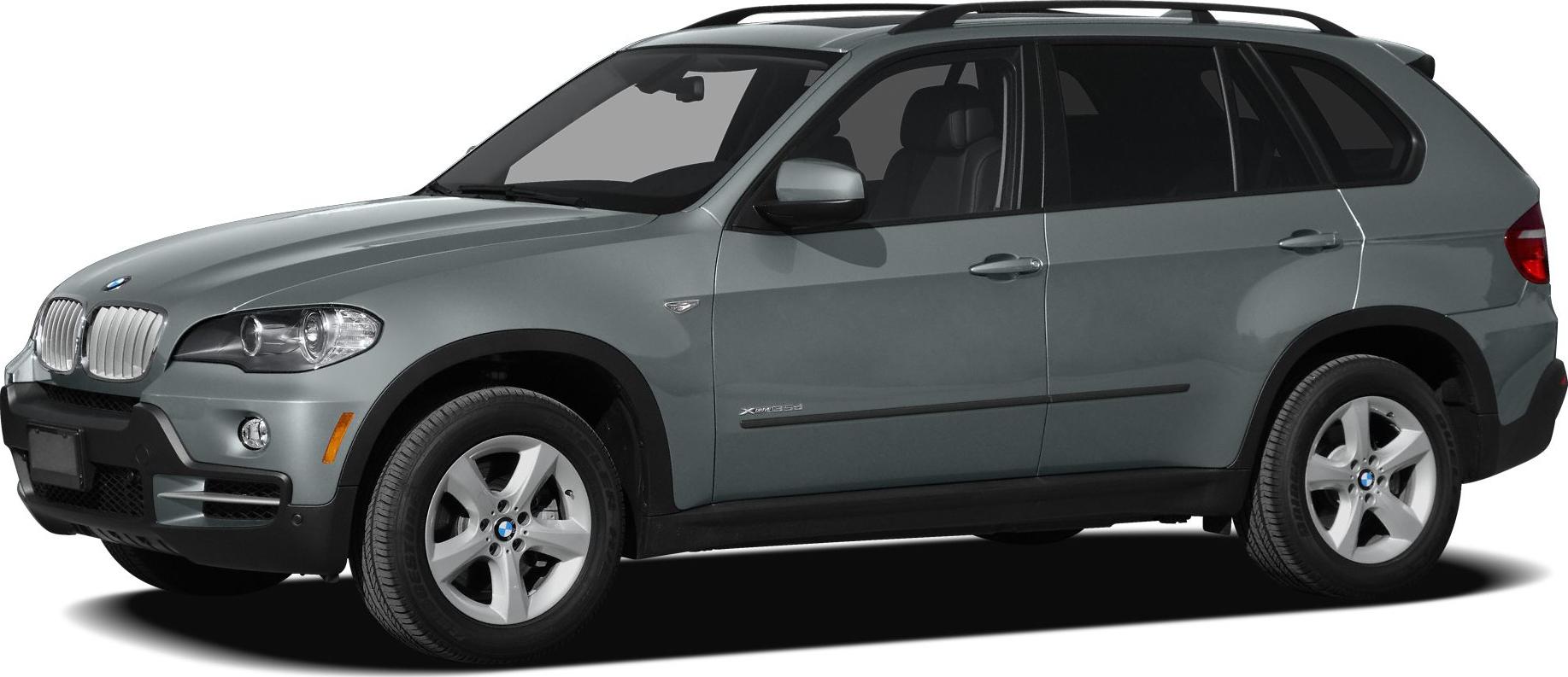 Side profile of SUV with kidney grille and five-spoke wheels