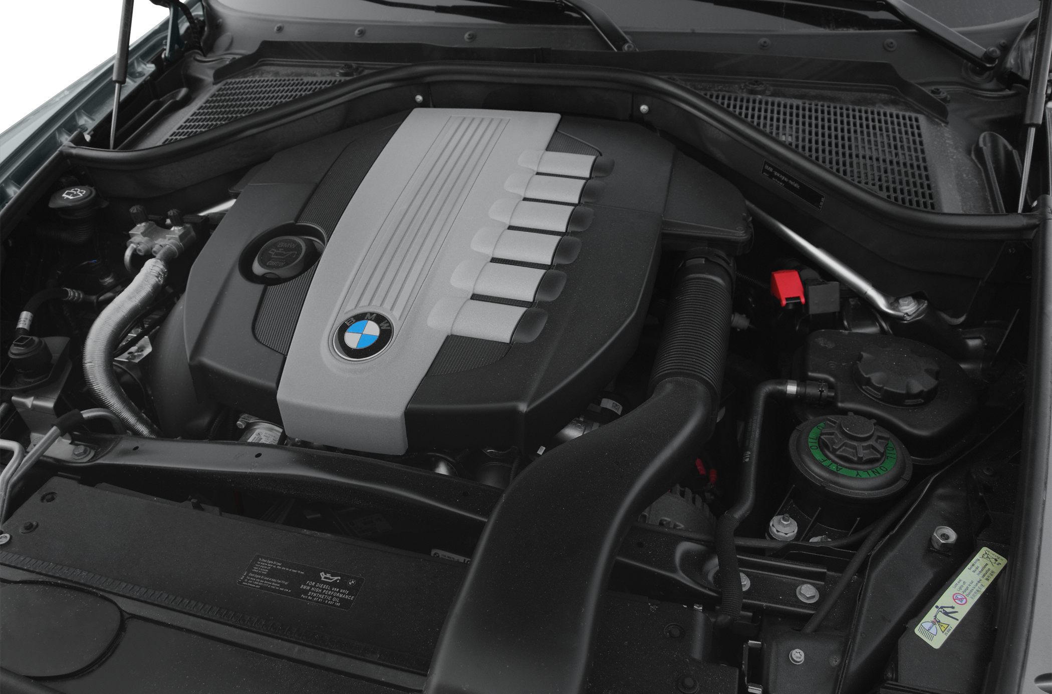 BMW V8 engine bay close-up with visible components