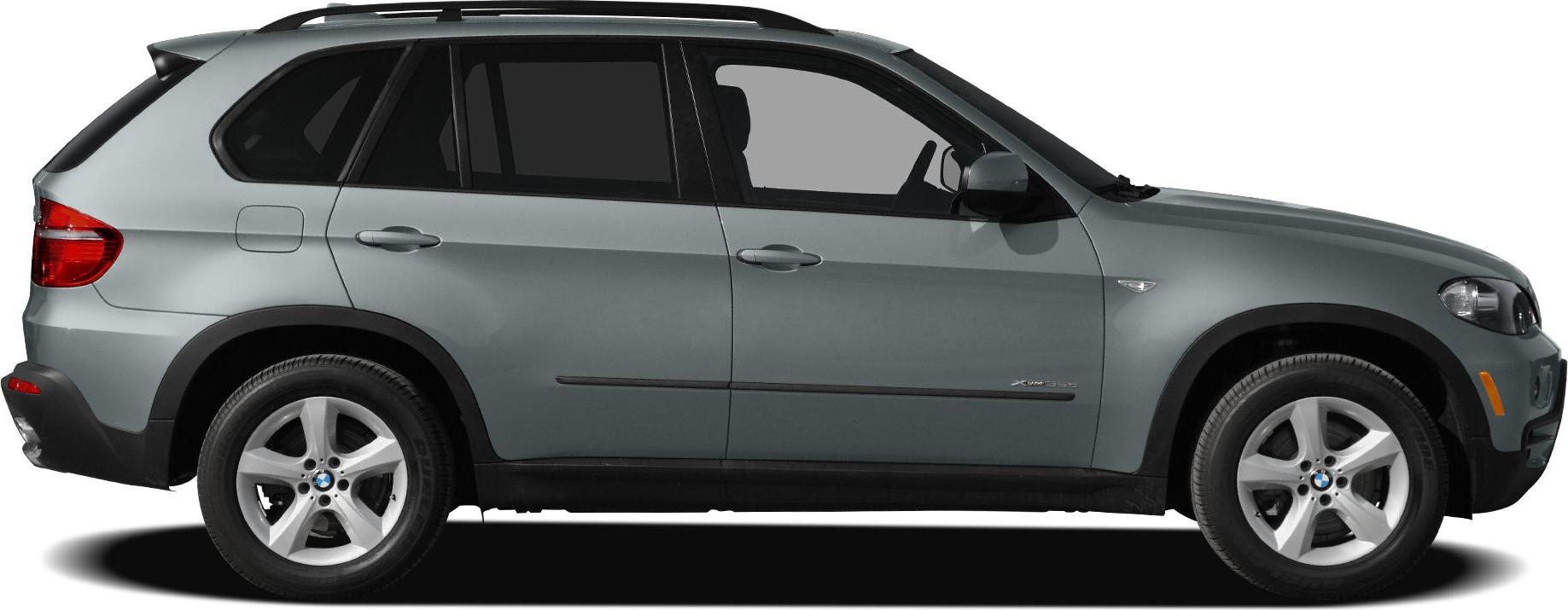 Side profile view highlighting alloy wheels and roof rails