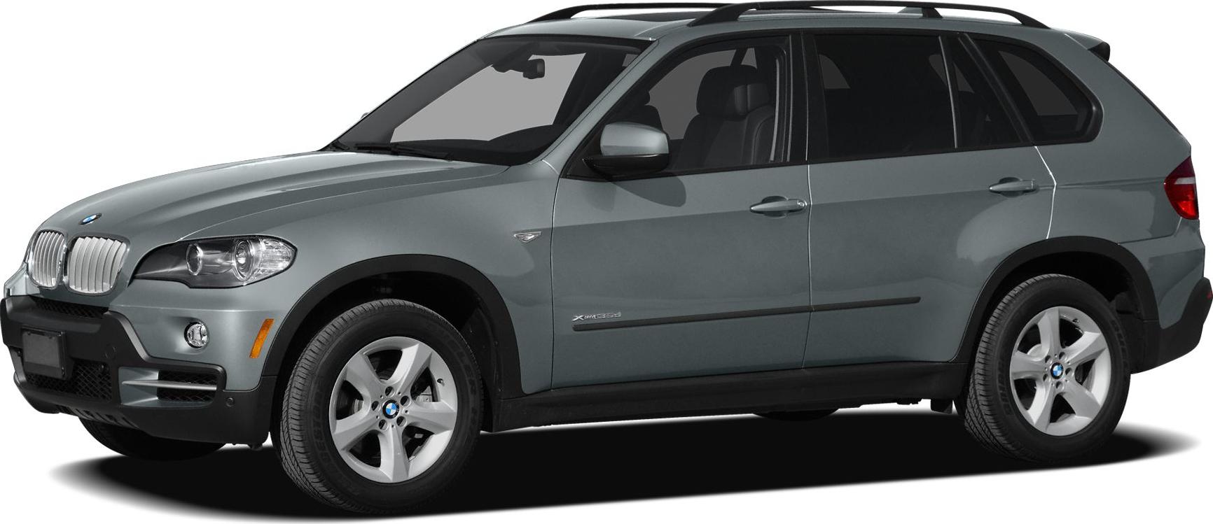 Side profile view of an SUV with alloy wheels and roof rails