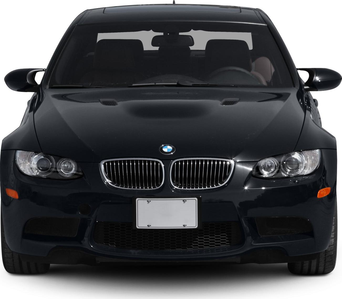 Front view with kidney grille and dual round headlights