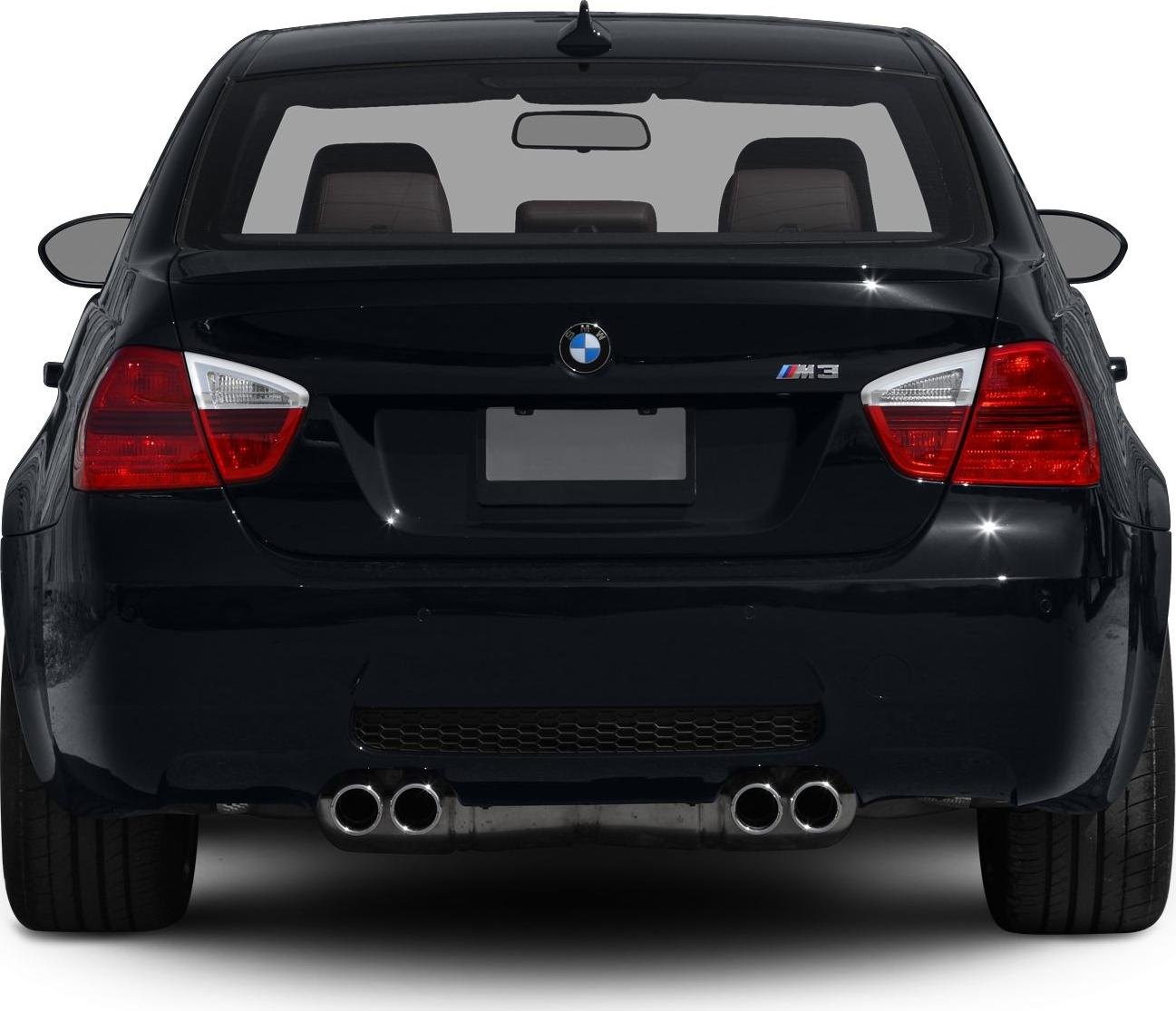Rear view with quad exhaust and tail lights