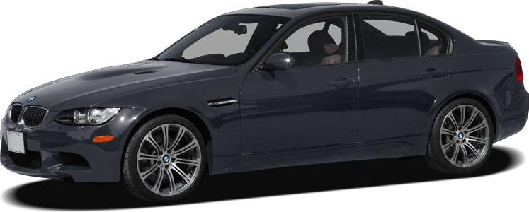 Dark gray four-door sedan front side view with sporty alloy wheels