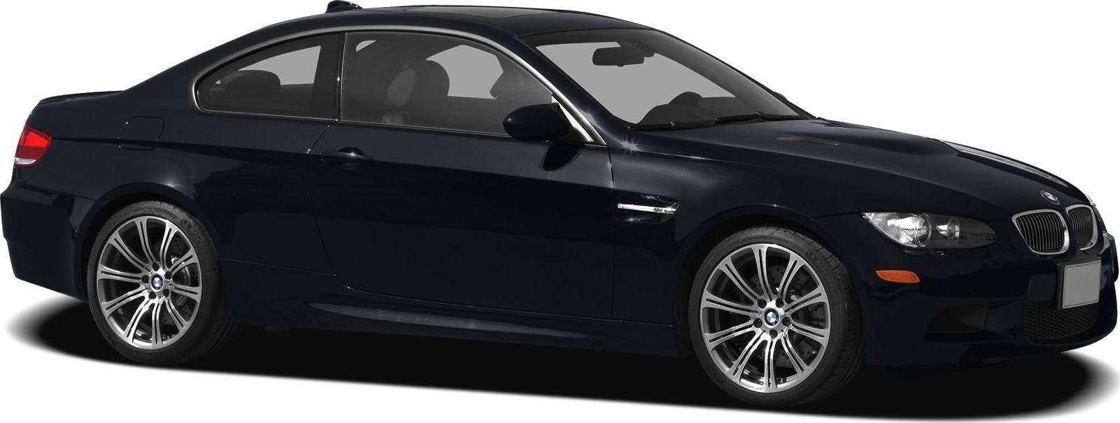 Sporty black coupe side view with alloy wheels