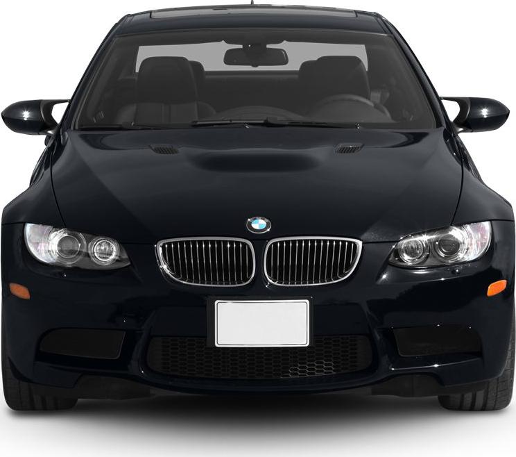BMW M3 Coupe front view with kidney grille and headlights