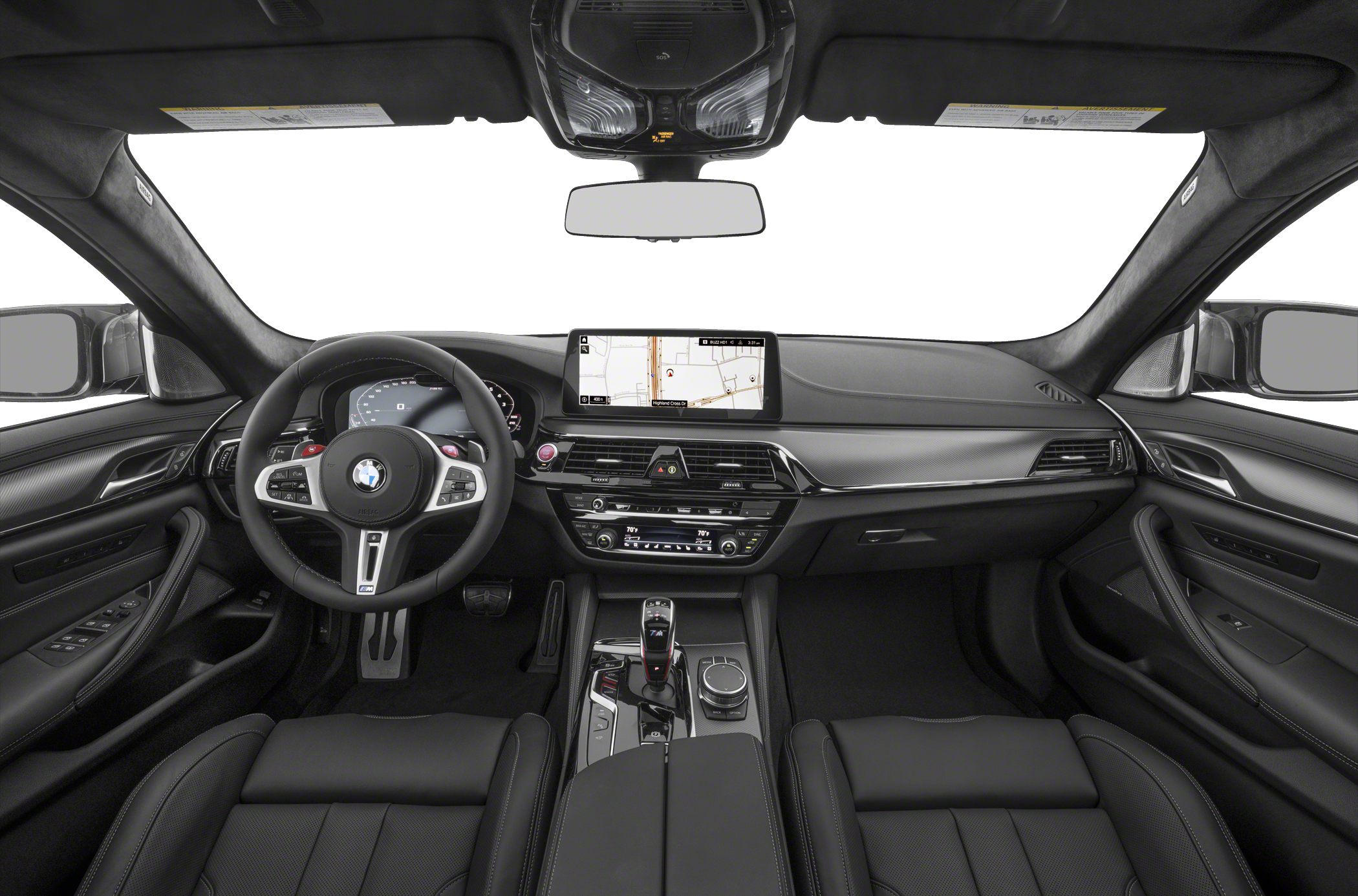 Luxury dashboard, digital instrument cluster, multifunction steering wheel